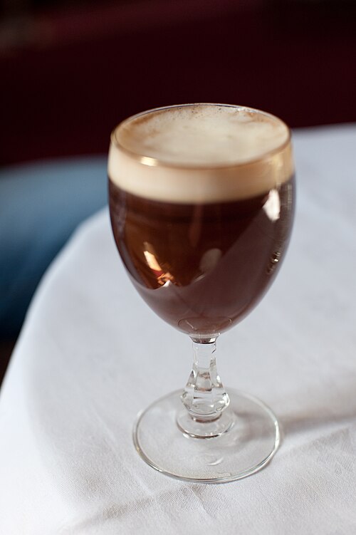 Illustrative Irish coffee photograph