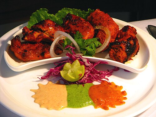 Illustrative Chicken tikka photograph