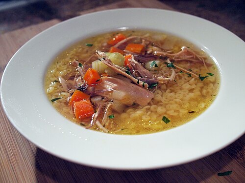 Illustrative Chicken soup photograph