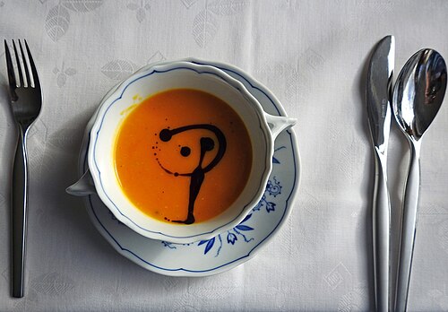 Illustrative Squash soup photograph